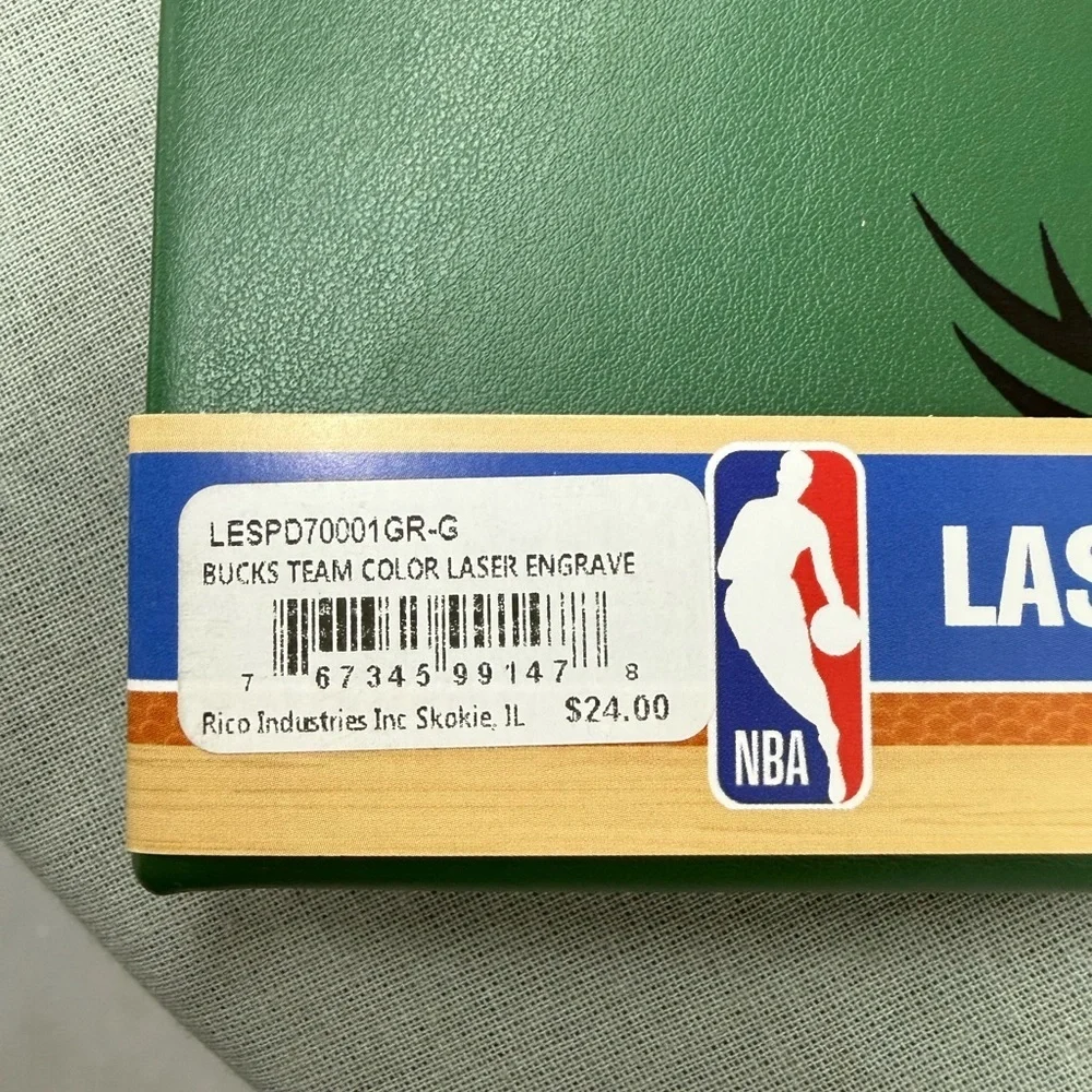 NBA Milwaukee Bucks Laser Engraved Notebook